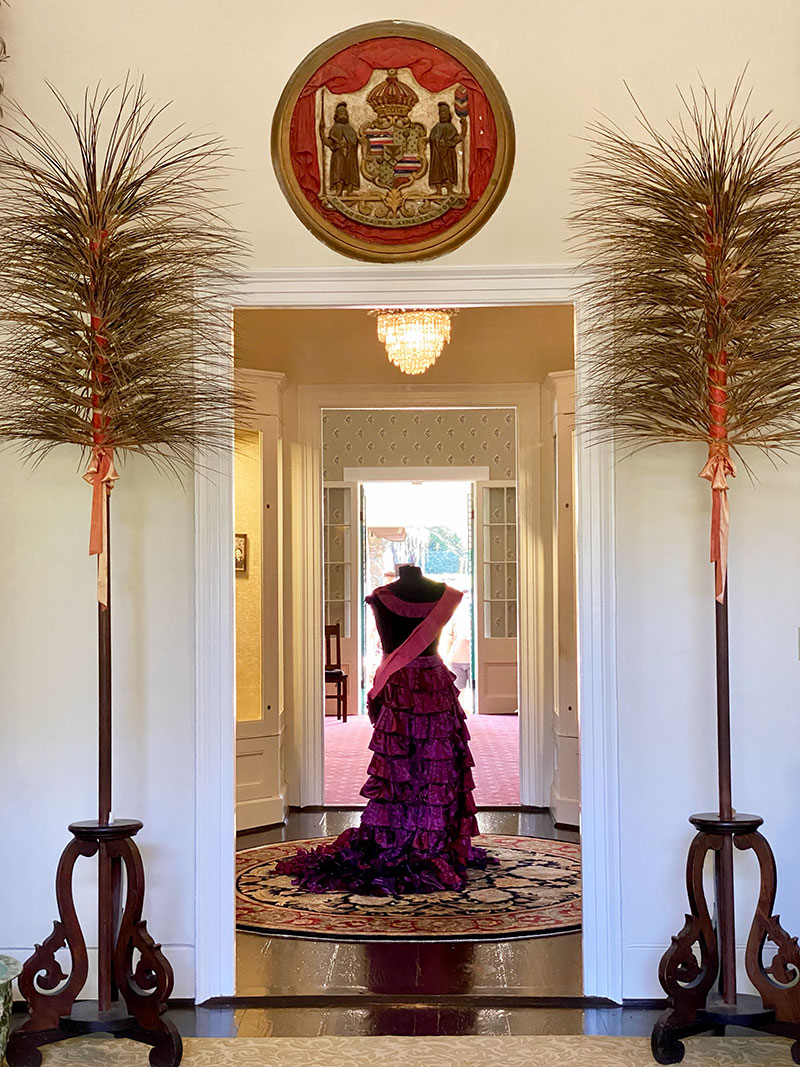 Purple dress in Queen Emma Museum